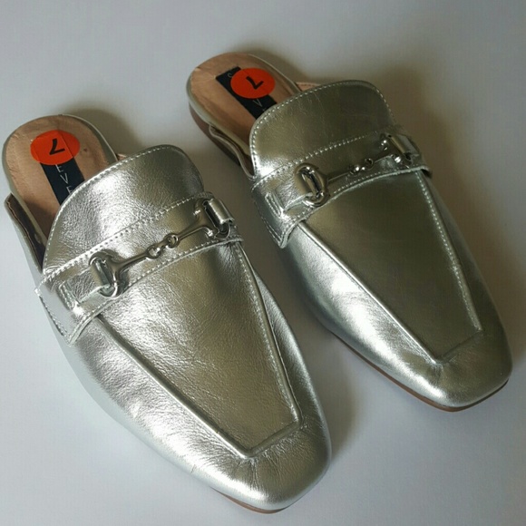 steve madden silver mules